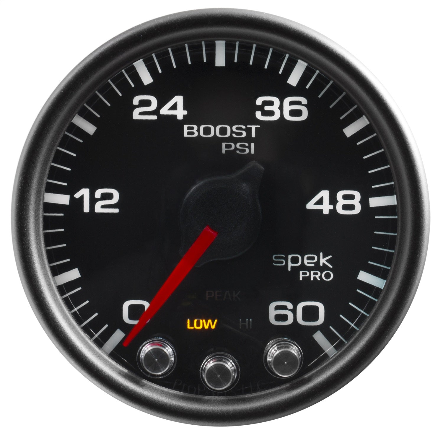 2-1/16" BOOST, 0-60 PSI, SPEK-PRO, BLACK/BLACK