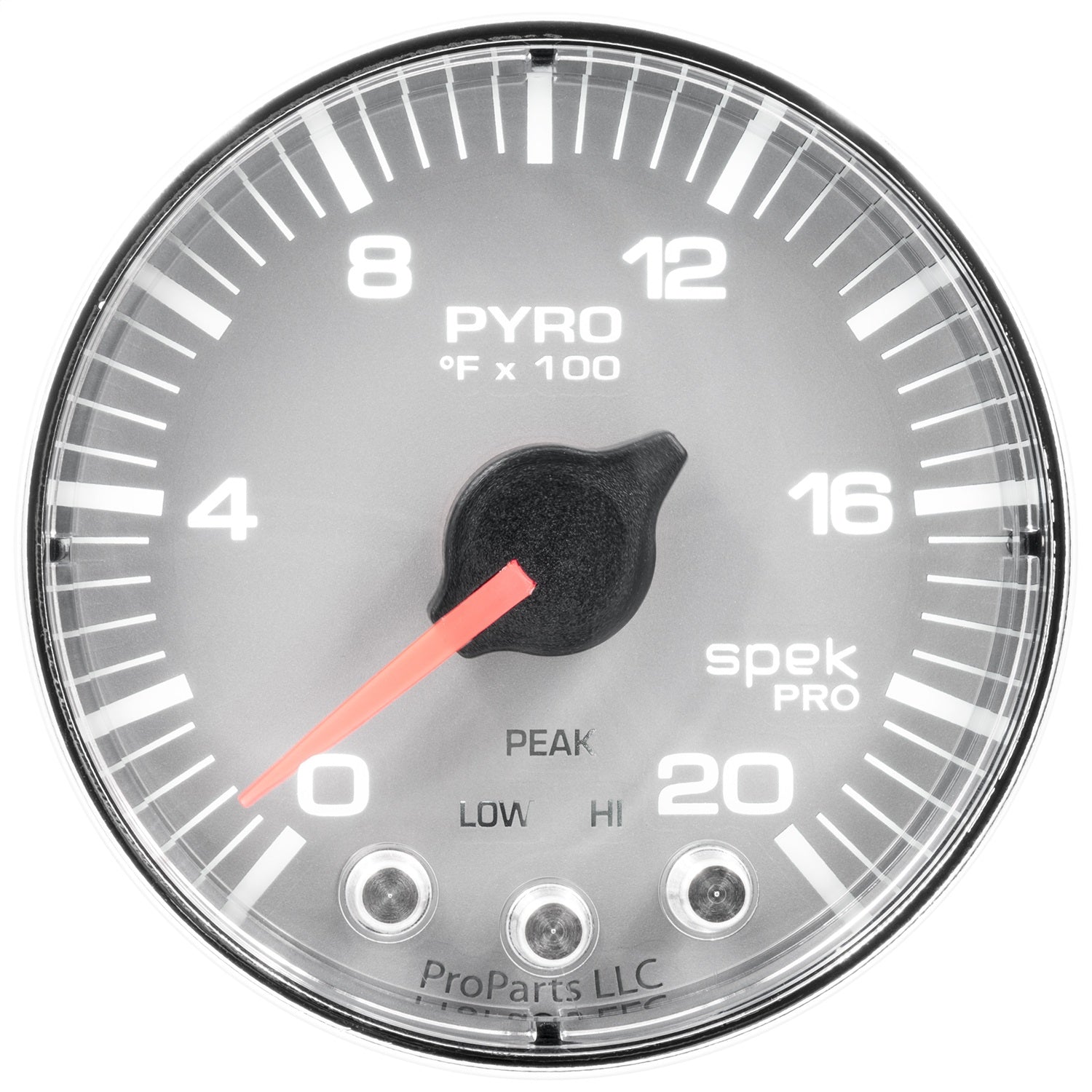 2-1/16" PYROMETER, 0-2000 °F, SPEK-PRO, SILVER/CHROME