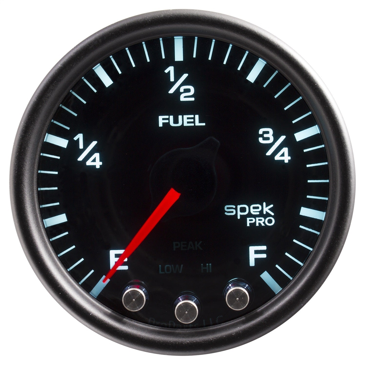 2-1/16" FUEL LEVEL, PROGRAMMABLE 0-300 ?, SPEK-PRO, BLACK/BLACK