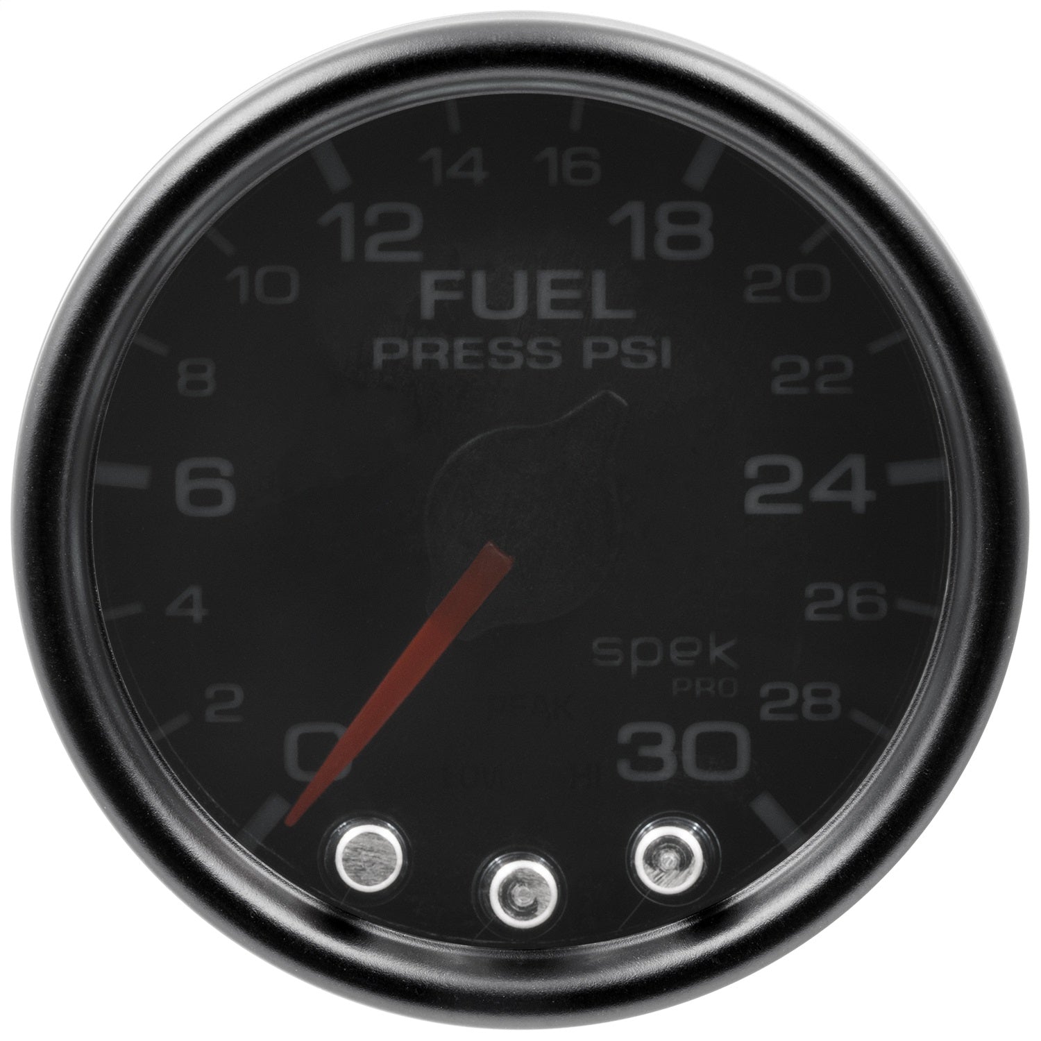 2-1/16" FUEL PRESSURE, 0-30 PSI, SPEK-PRO, BLACK/BLACK