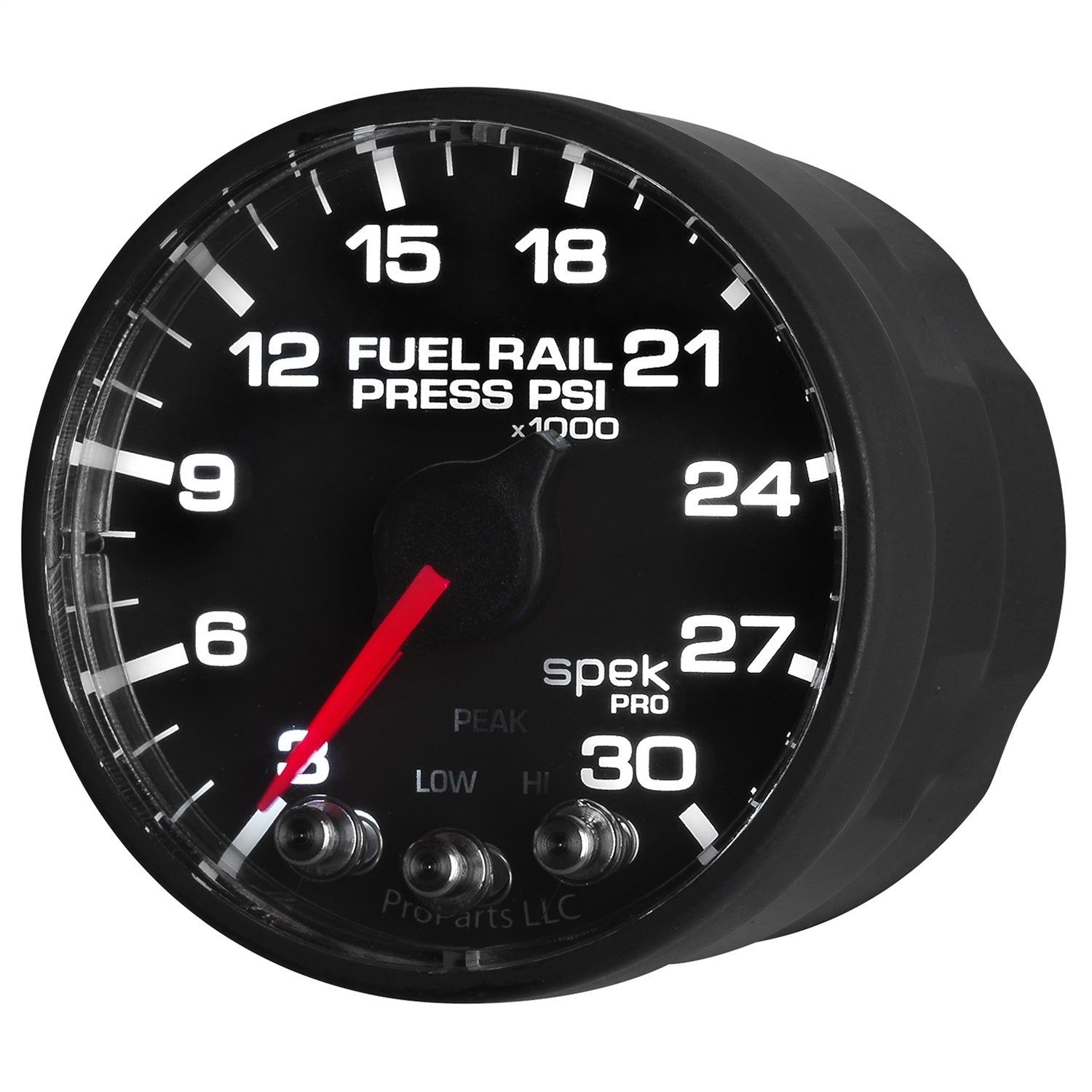 2-1/16" FUEL RAIL PRESSURE, 3-30K PSI, SPEK-PRO, BLACK/BLACK