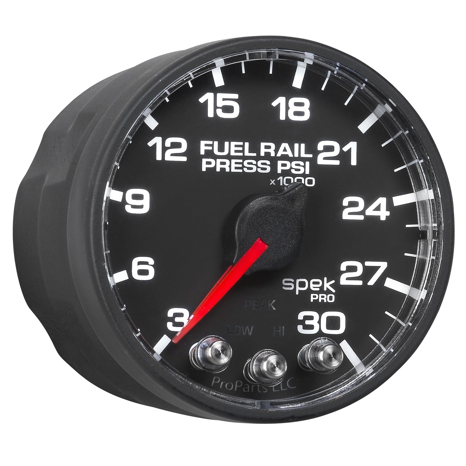 2-1/16" FUEL RAIL PRESSURE, 3-30K PSI, SPEK-PRO, BLACK/BLACK