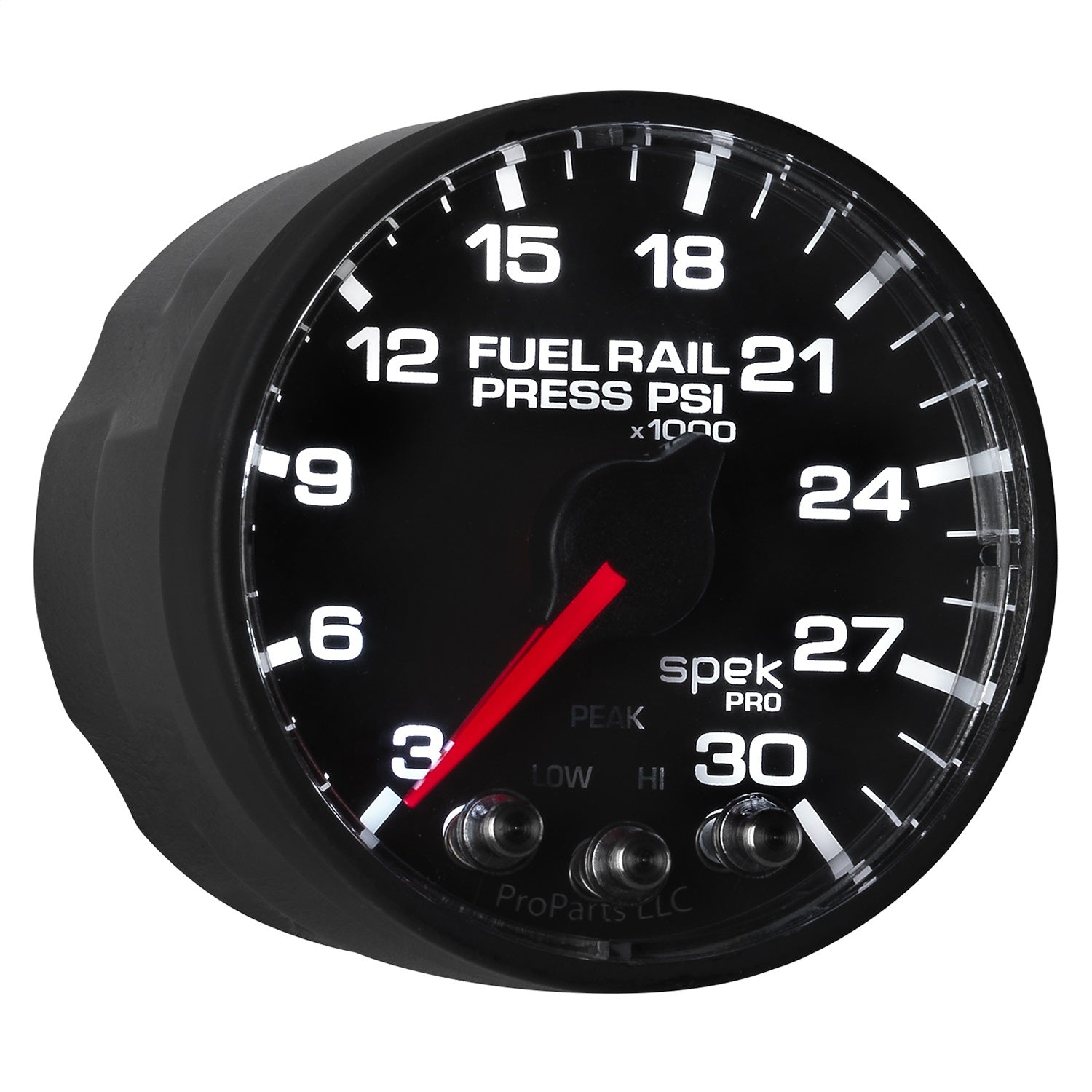 2-1/16" FUEL RAIL PRESSURE, 3-30K PSI, SPEK-PRO, BLACK/BLACK