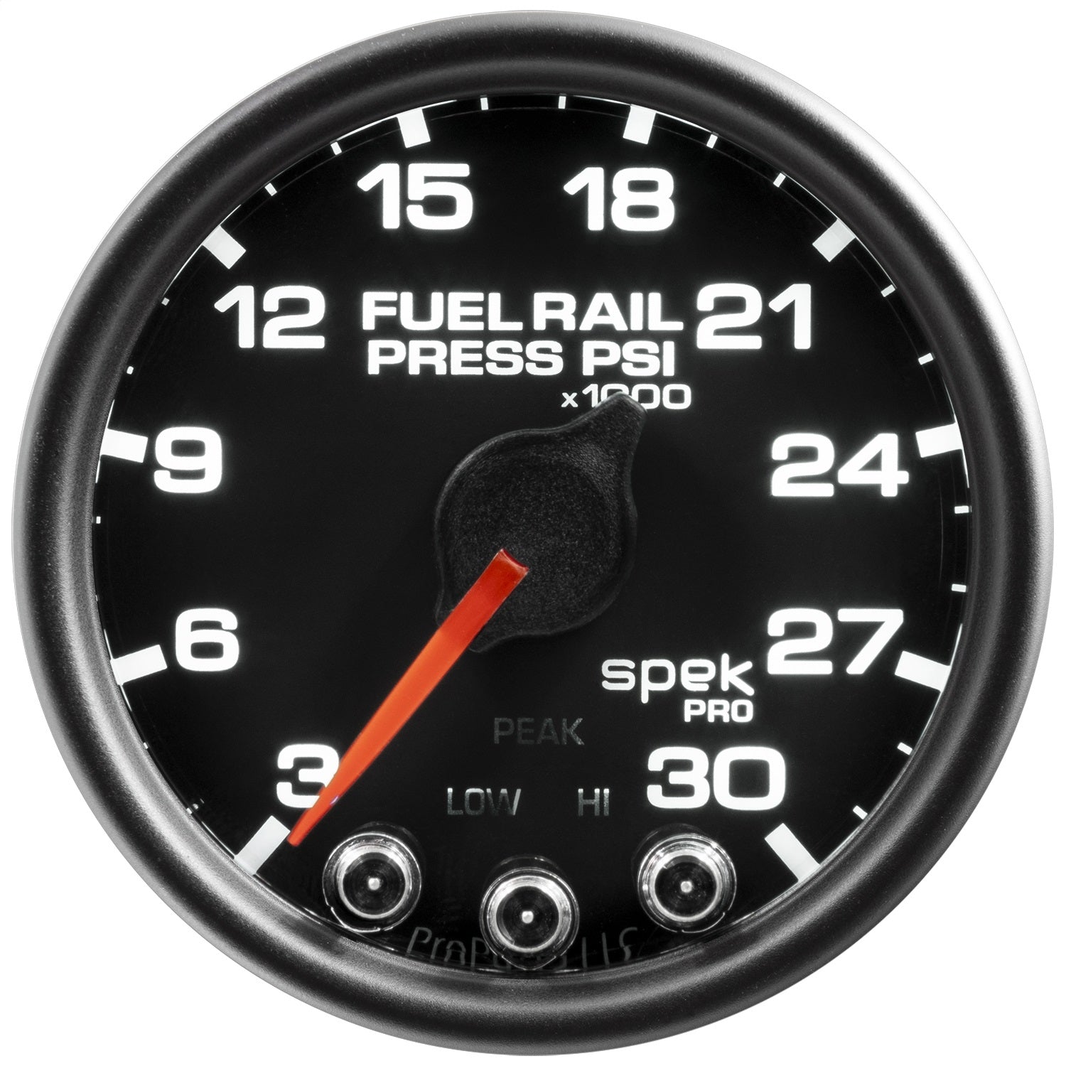 2-1/16" FUEL RAIL PRESSURE, 3-30K PSI, SPEK-PRO, BLACK/BLACK
