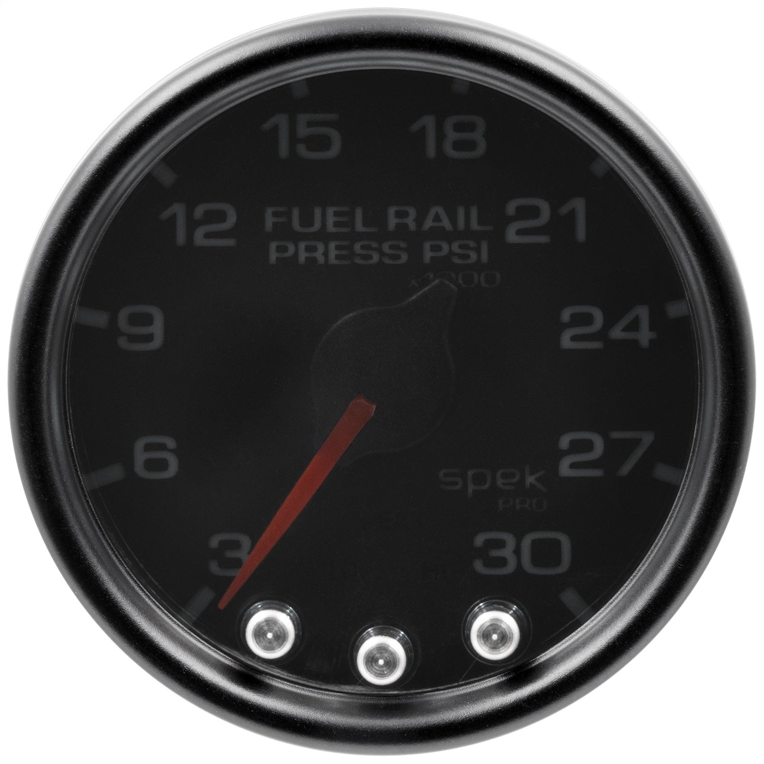 2-1/16" FUEL RAIL PRESSURE, 3-30K PSI, SPEK-PRO, BLACK/BLACK