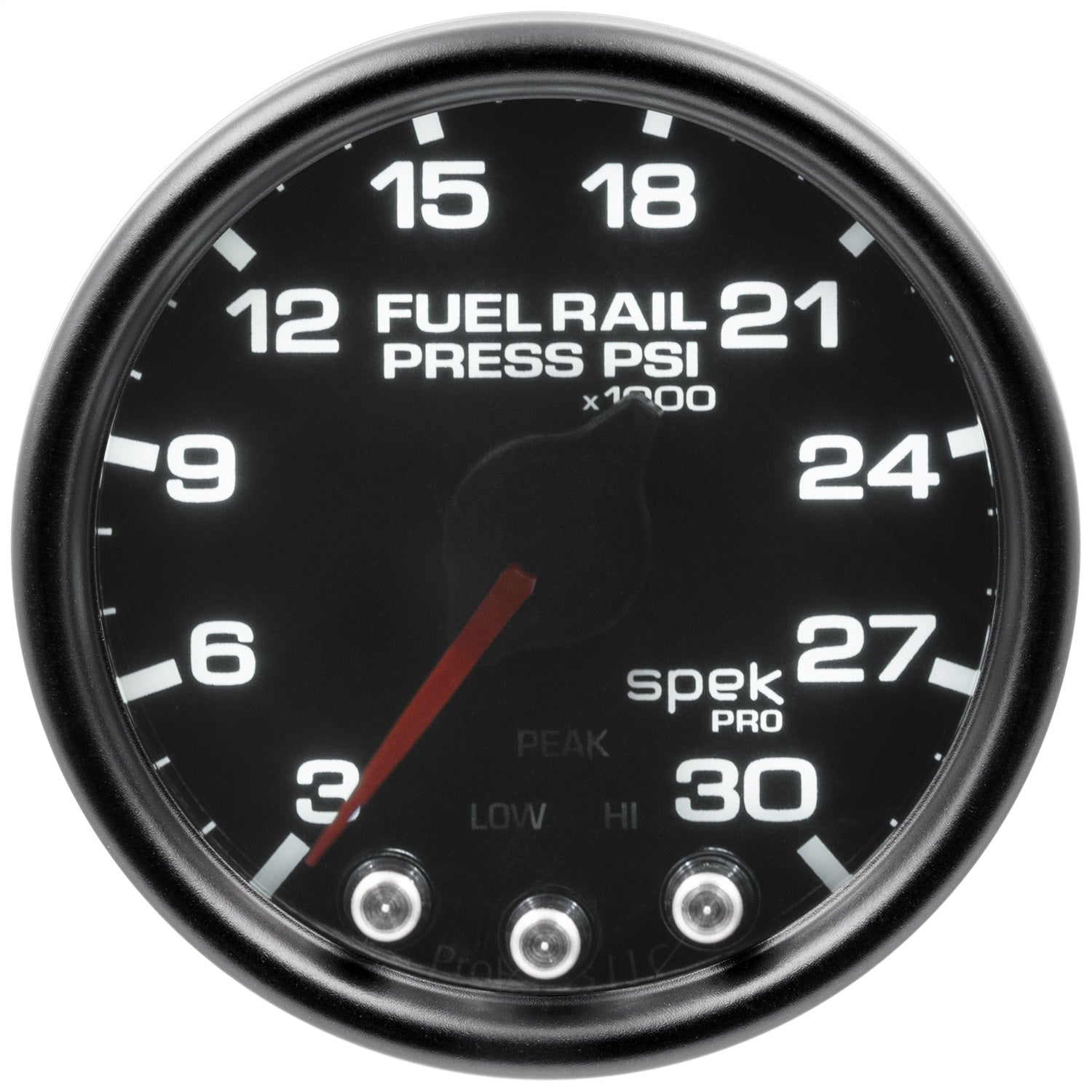 2-1/16" FUEL RAIL PRESSURE, 3-30K PSI, SPEK-PRO, BLACK/BLACK
