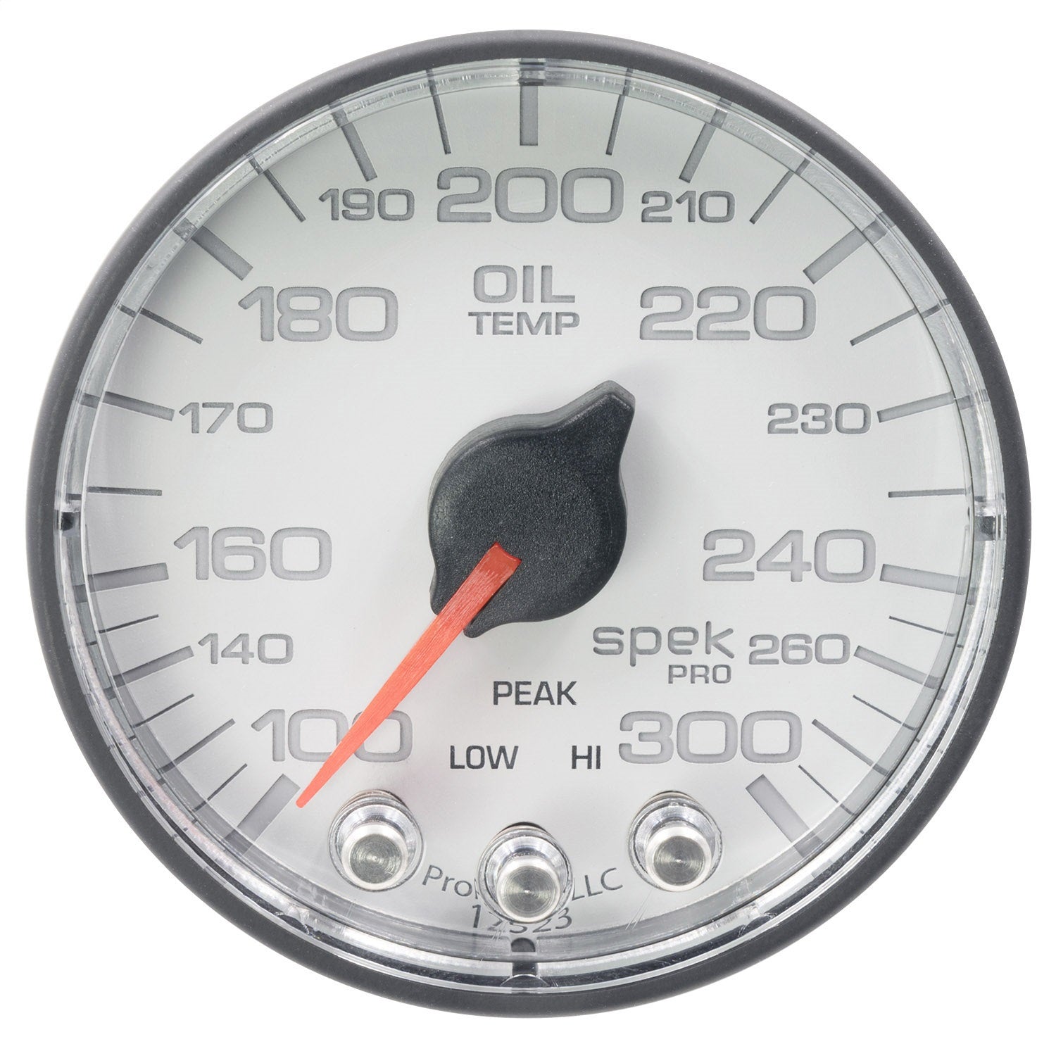 2-1/16" OIL TEMPERATURE, 100-300 °F, SPEK-PRO, WHITE/BLACK