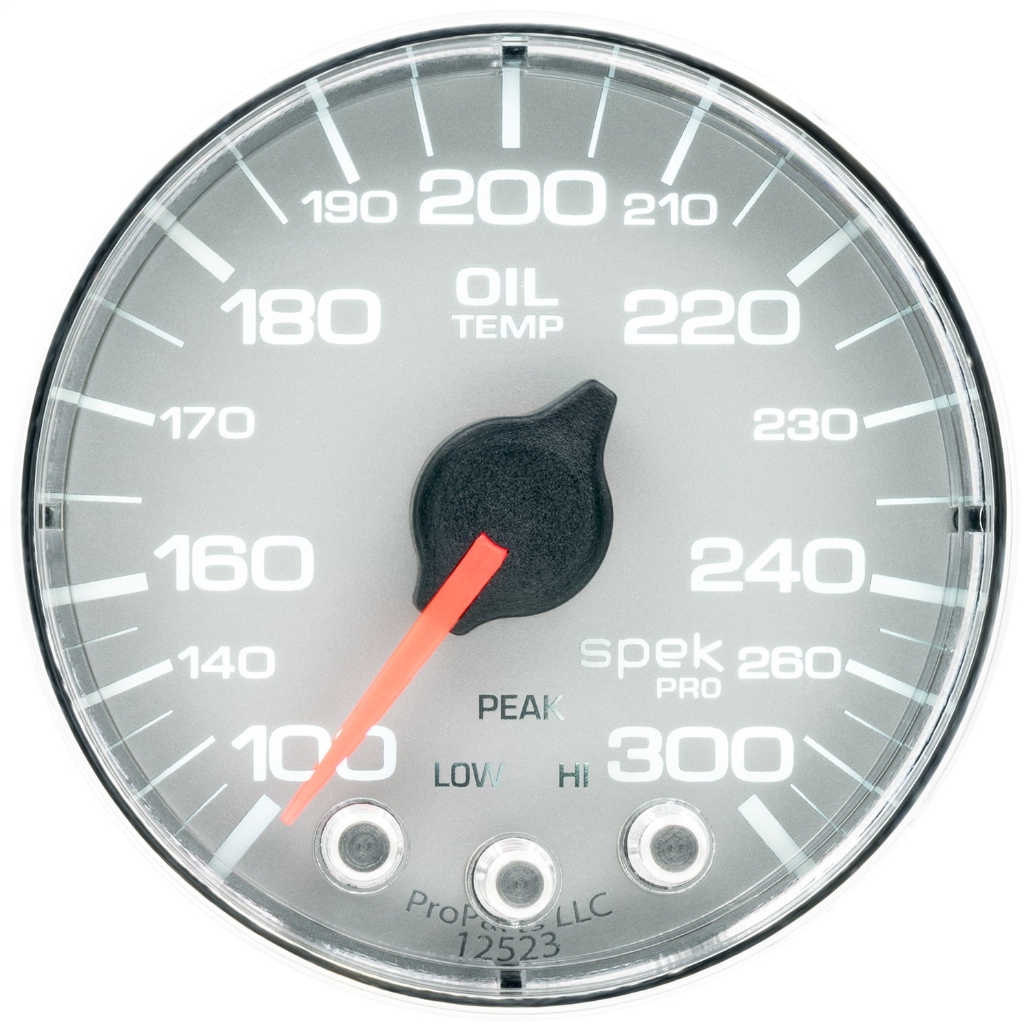 2-1/16" OIL TEMPERATURE, 100-300 °F, SPEK-PRO, SILVER/CHROME