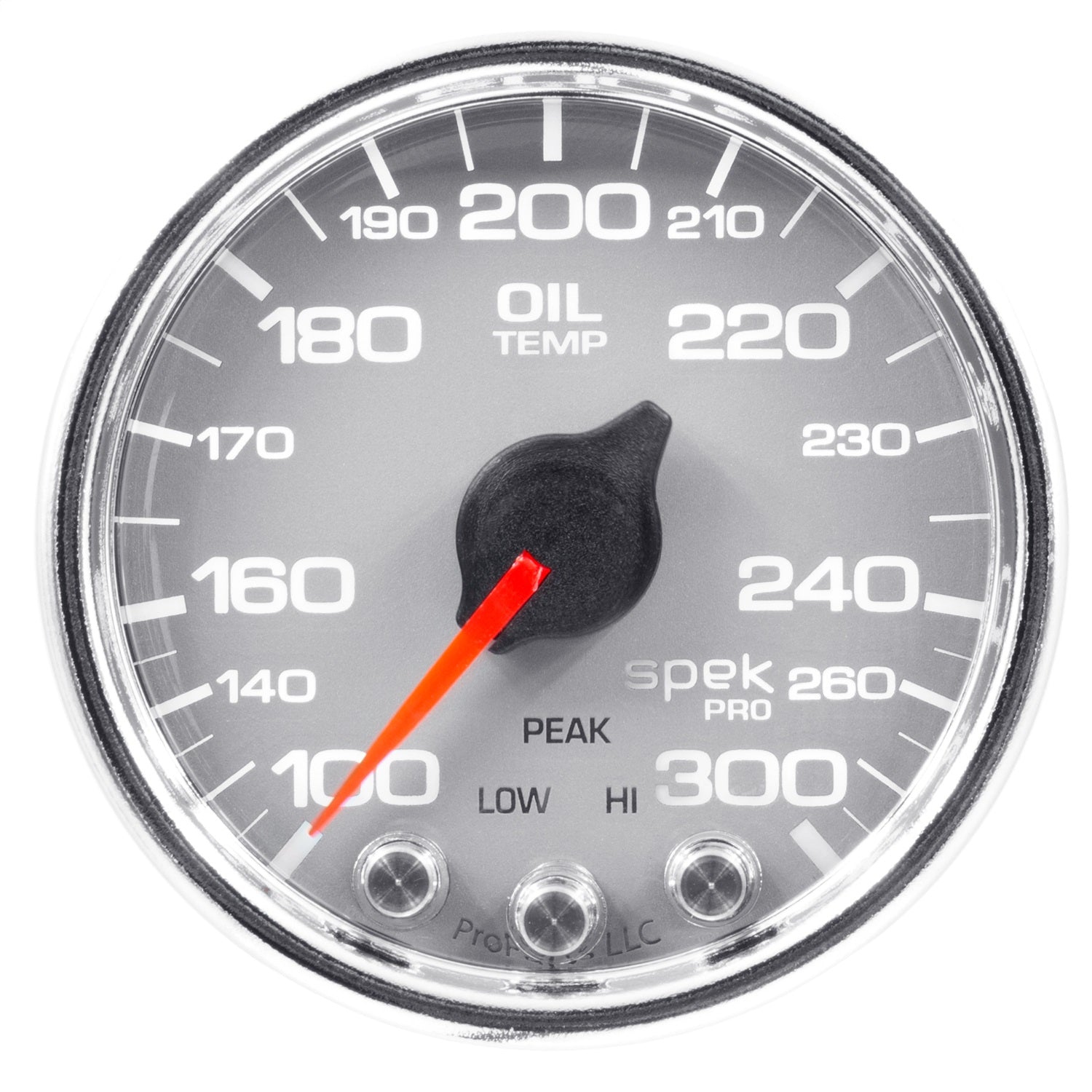 2-1/16" OIL TEMPERATURE, 100-300 °F, SPEK-PRO, SILVER/CHROME