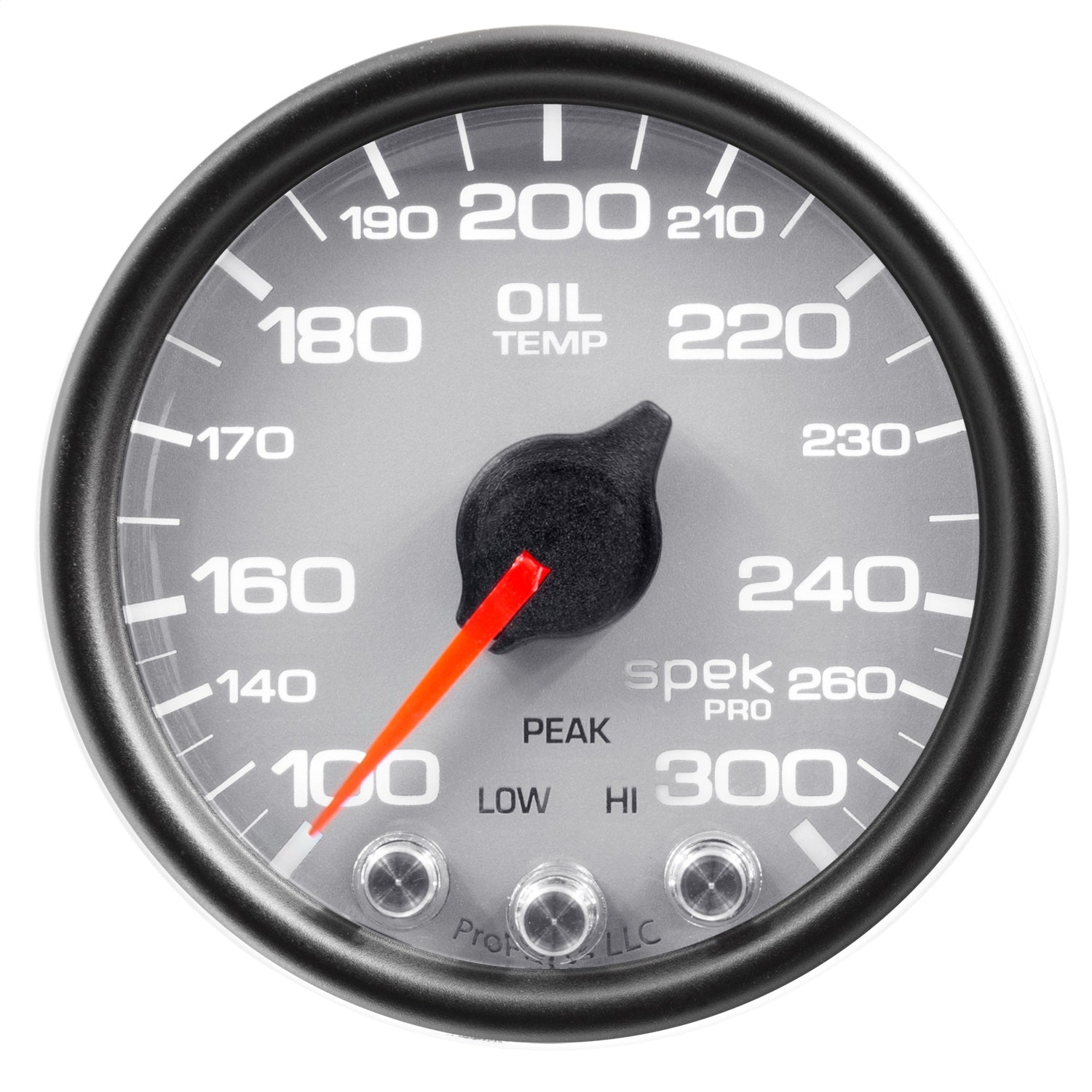 2-1/16" OIL TEMPERATURE, 100-300 °F, SPEK-PRO, SILVER/BLACK