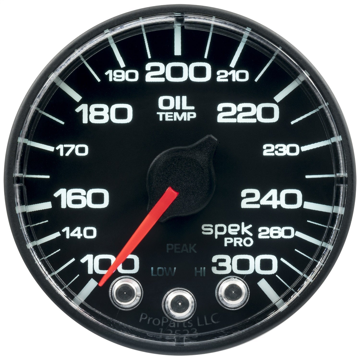 2-1/16" OIL TEMPERATURE, 100-300 °F, SPEK-PRO, BLACK/BLACK