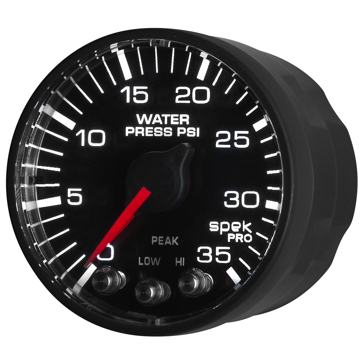 2-1/16" WATER PRESSURE, 0-35 PSI, SPEK-PRO, BLACK/BLACK