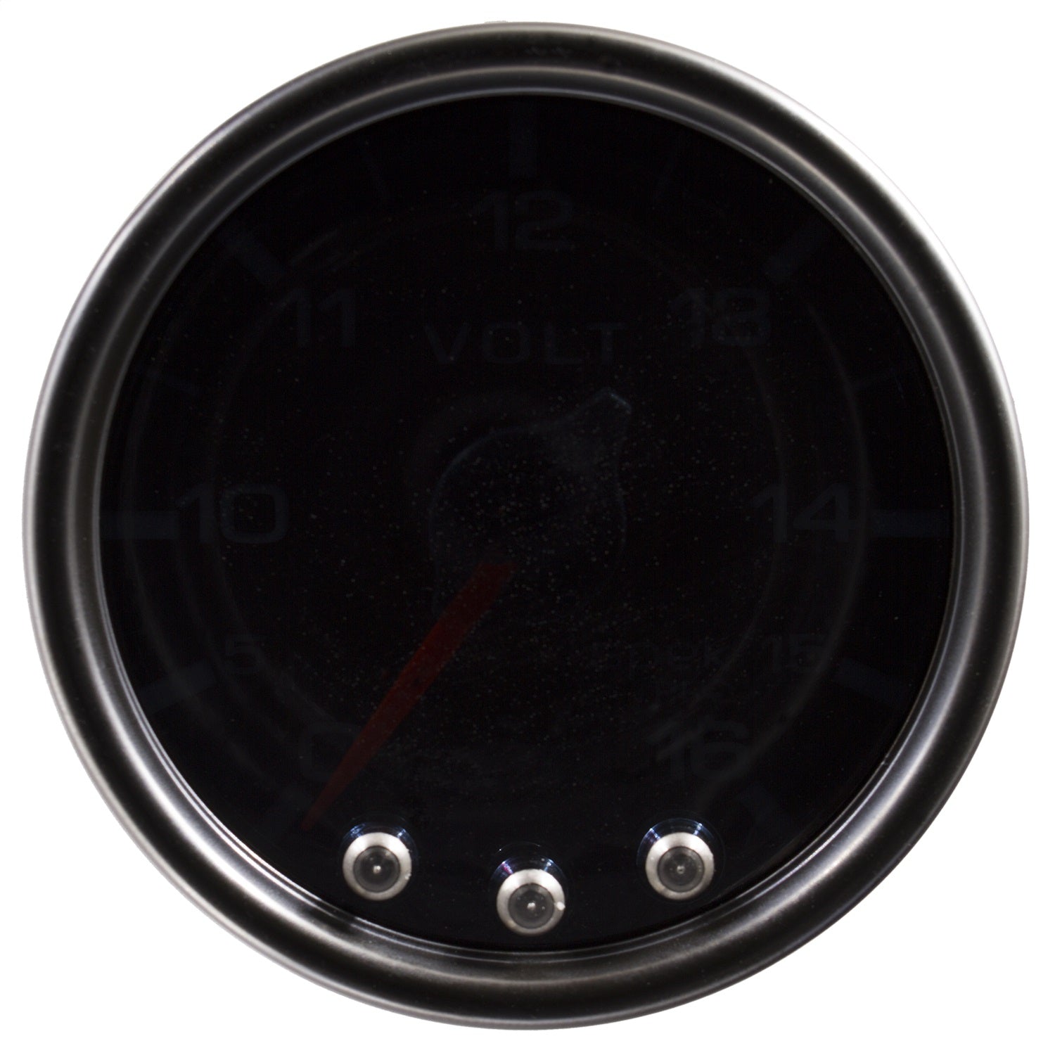 2-1/16" VOLTMETER, 0-16V, SPEK-PRO, BLACK/BLACK