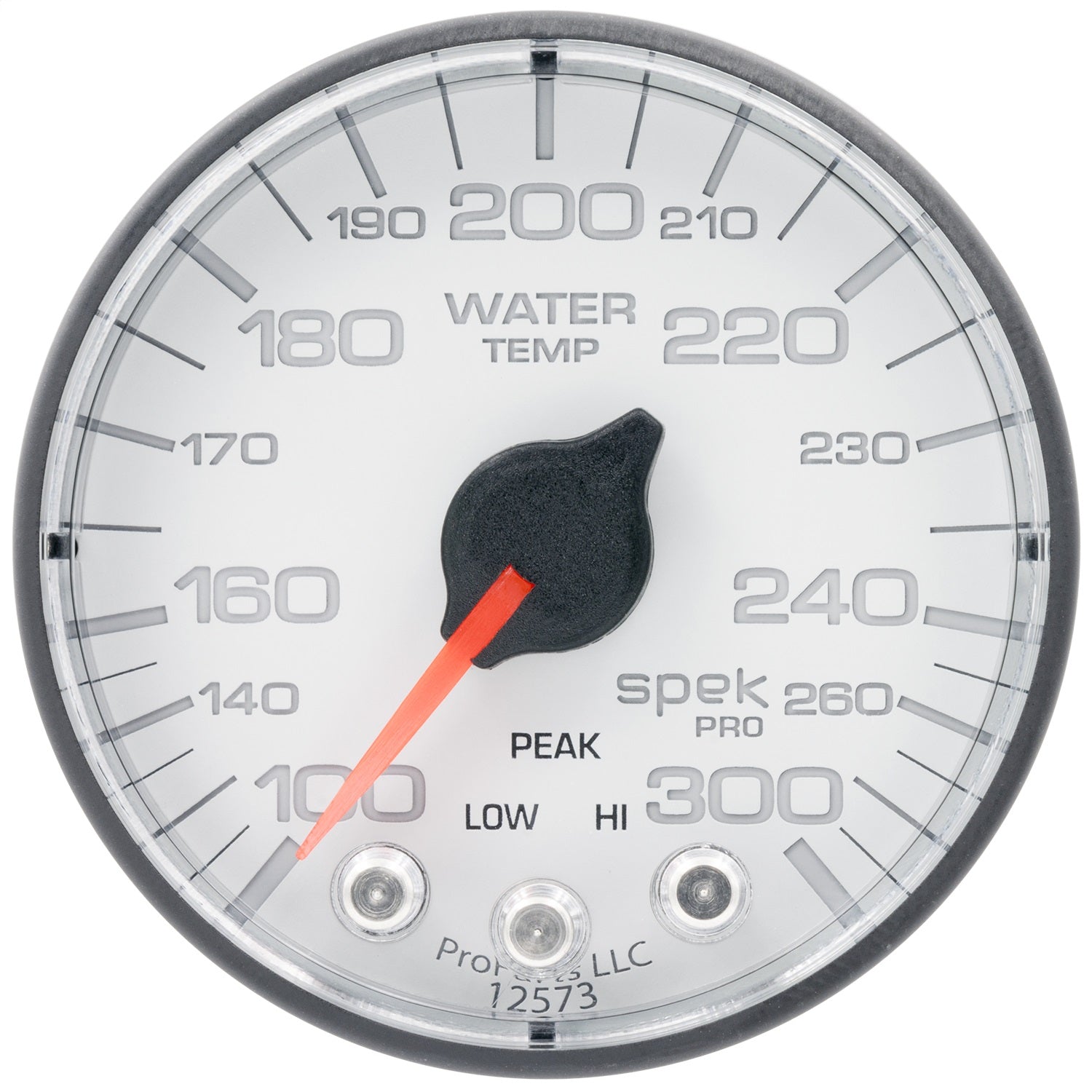 2-1/16" WATER TEMPERATURE, 100-300 °F, SPEK-PRO, WHITE/BLACK