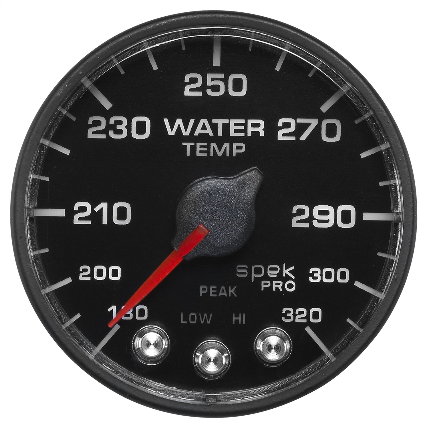 2-1/16" WATER TEMPERATURE, 180-320 °F, SPEK-PRO, BLACK/BLACK, ECU