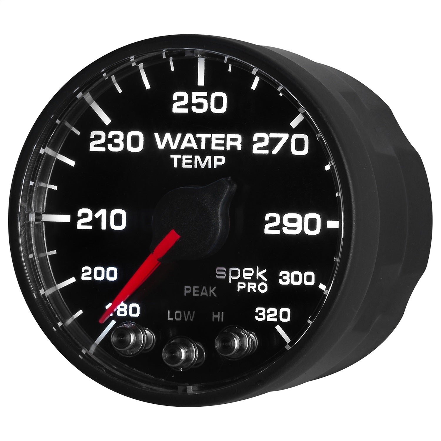 2-1/16" WATER TEMPERATURE, 180-320 °F, SPEK-PRO, BLACK/BLACK, ECU