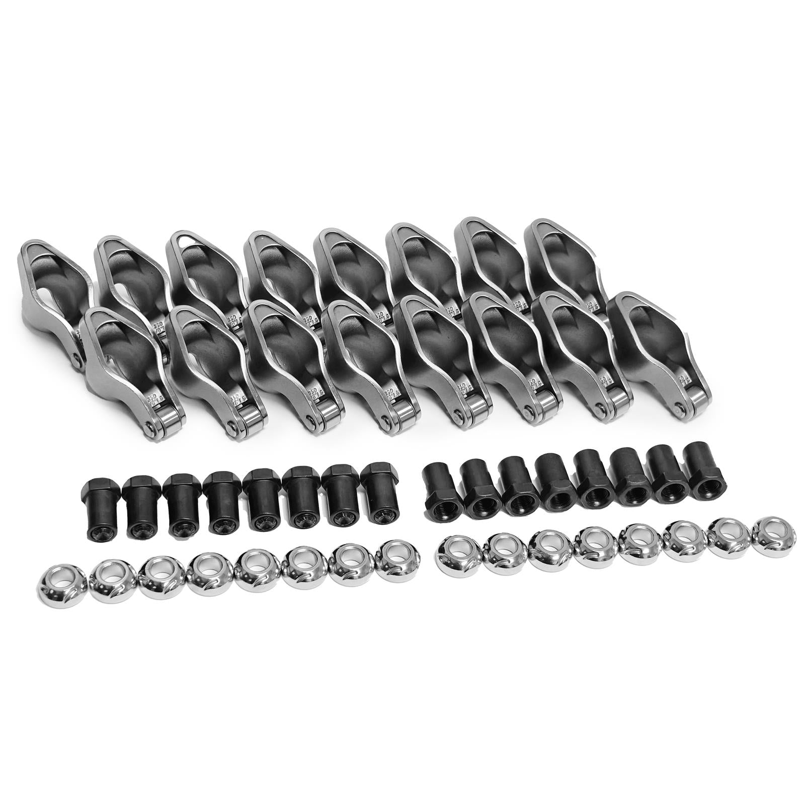 PRW 68327316 Sportsman Steel Roller Tip Rocker Arms, Fits Chevy SB - 1.6 Ratio