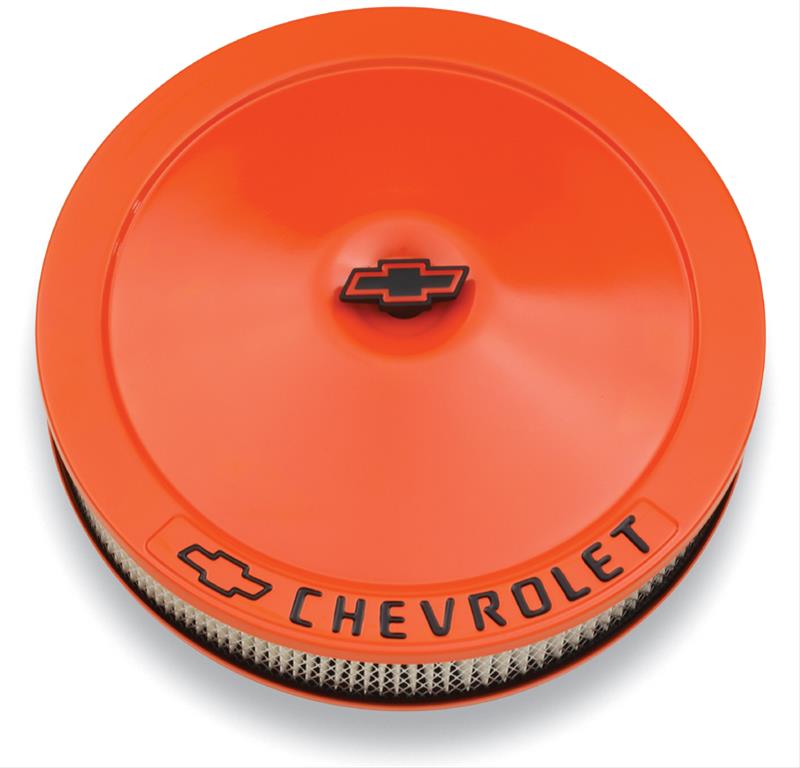 Proform 141-785 GM Licensed Chevy Air Cleaner Kit, 14" Dia. - Orange
