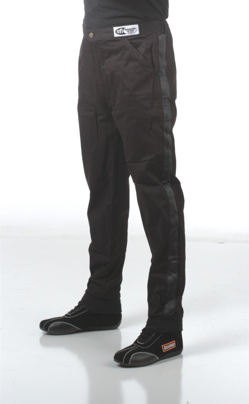 Racequip 112008 Race Pants 1-Layer - 3XL SFI-1 - Black