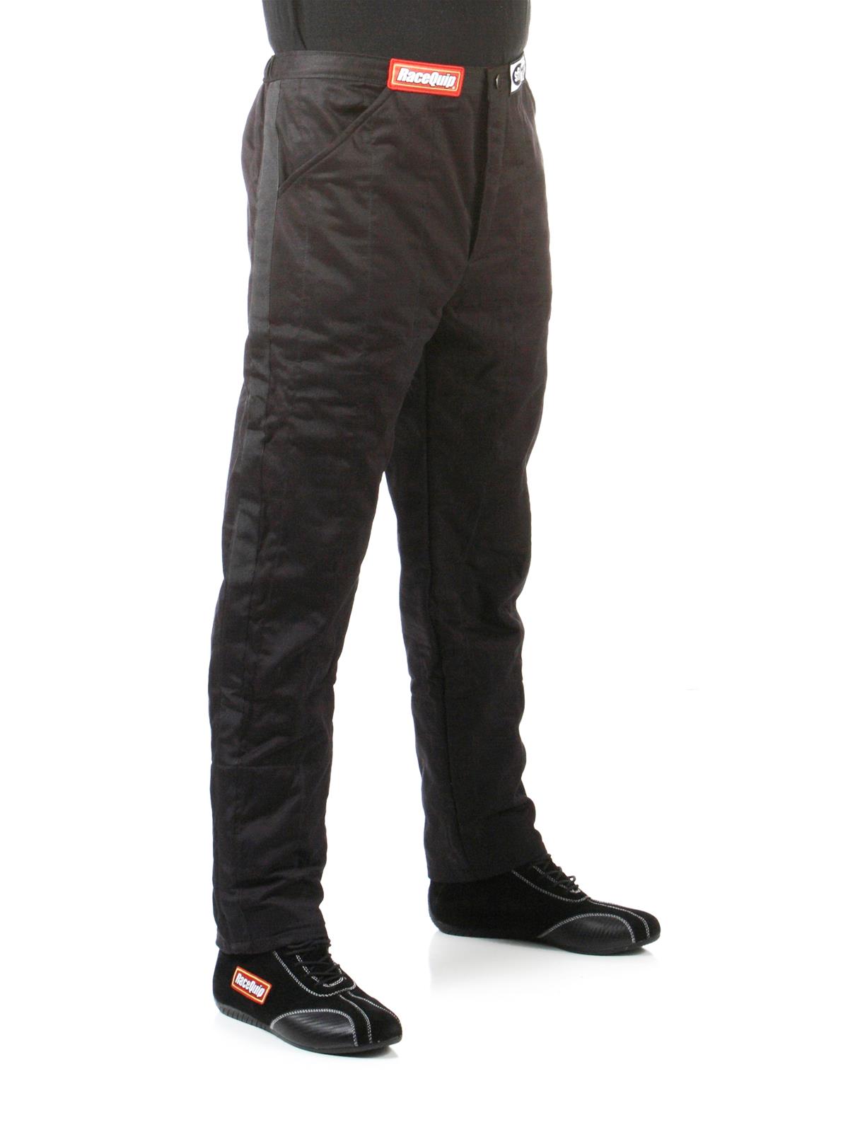 Racequip 122004 Race Pants Multi-Layer SFI3.2A/5 - Black - Med Tall