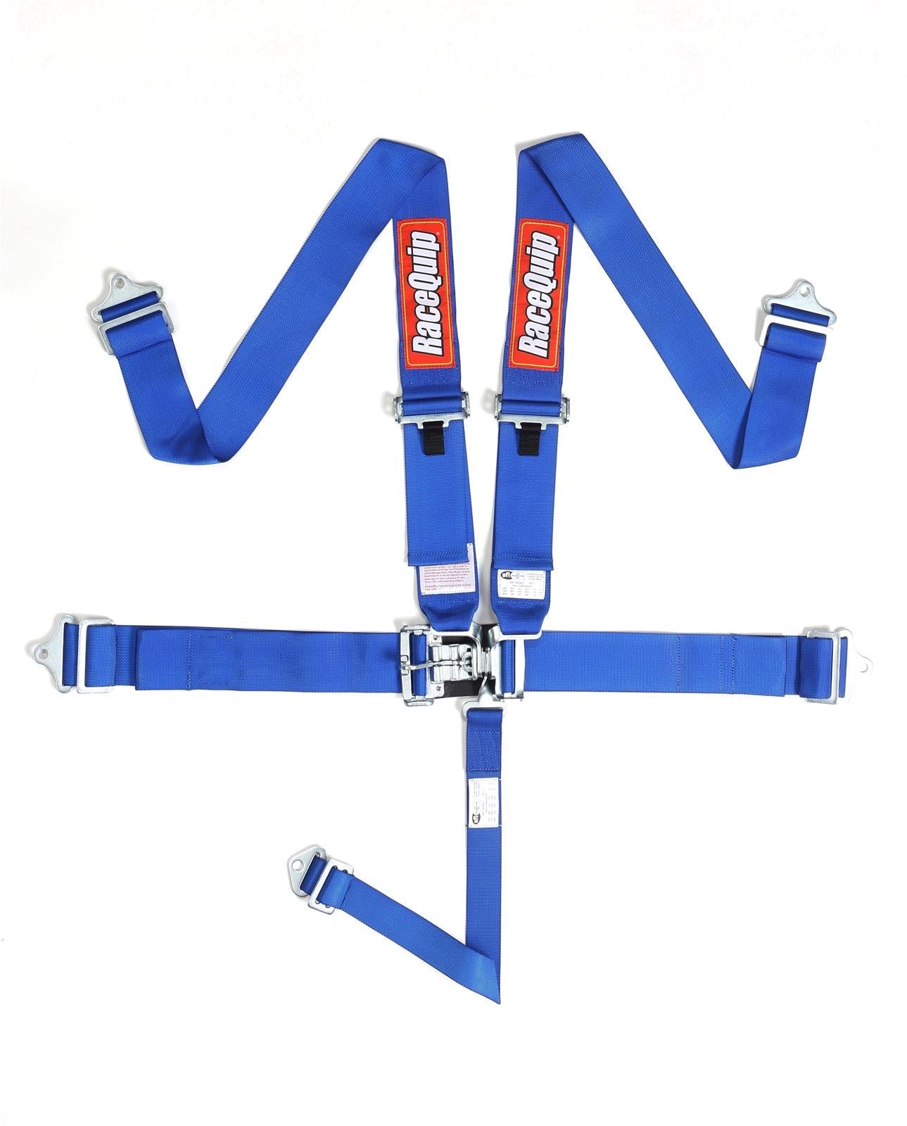 Racequip 711021 SFI Race Harness 5Pt Pull Down Adjust - Blue